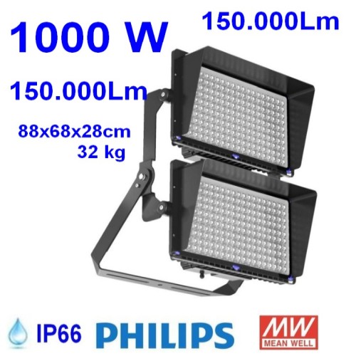Floodlight 1000W waterproof IP66 90-300vac